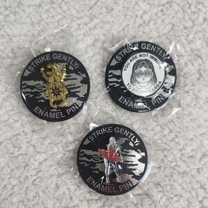 Strike Gently Enamel Pin Assortment - Decorative Lapel Pins